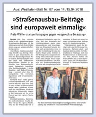  Copyright by WESTFALEN-BLATT  Ausgabe-Nr. 87 vom 14./15.04.2018