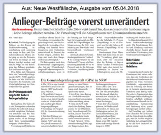  Copyright by NEUE WESTFLISCHE  Ausgabe vom 05.04.2018